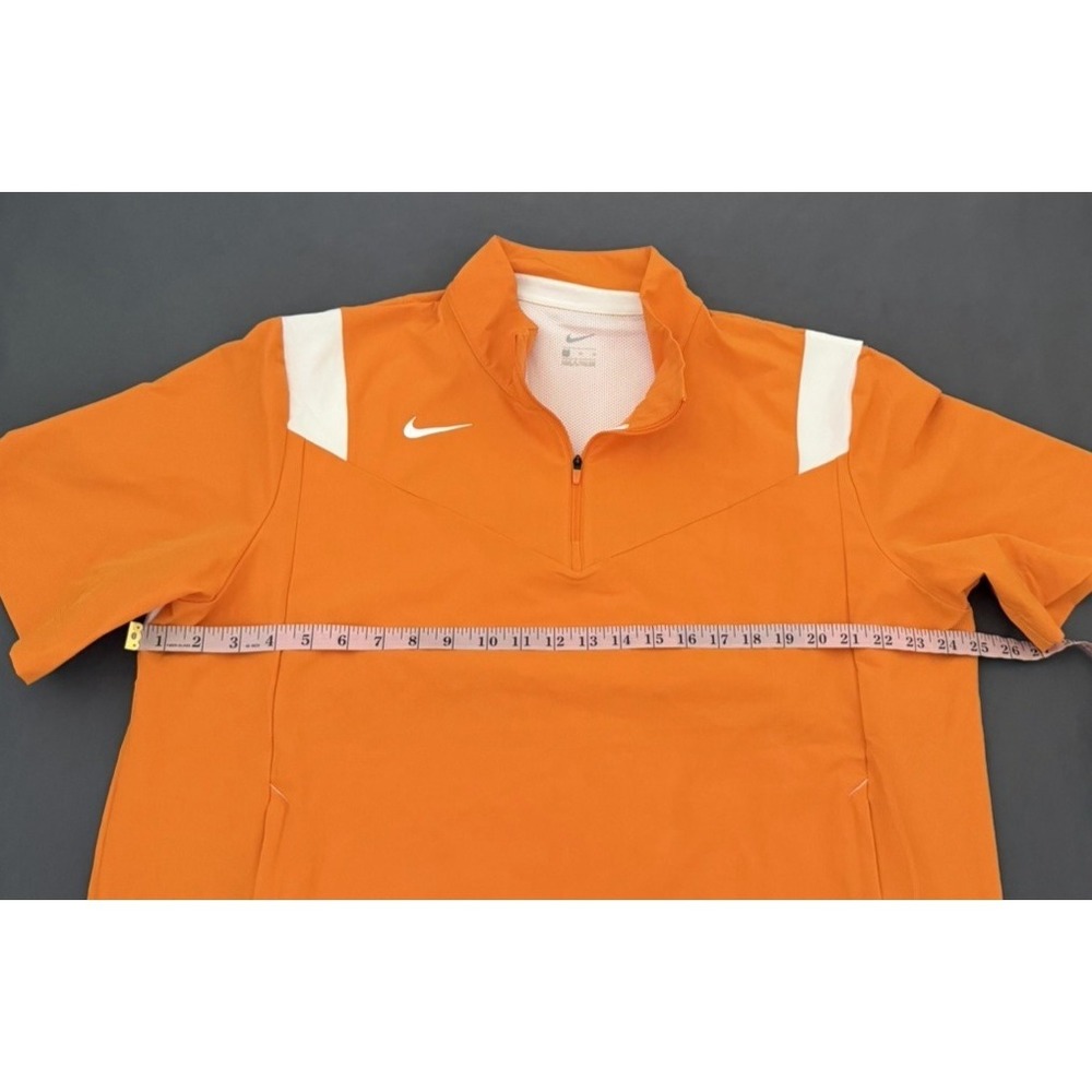 Nike Warmup Jacker Men's Size XL Orange Short Sleeve Pullover Vented Athletic - Picture 6 of 8